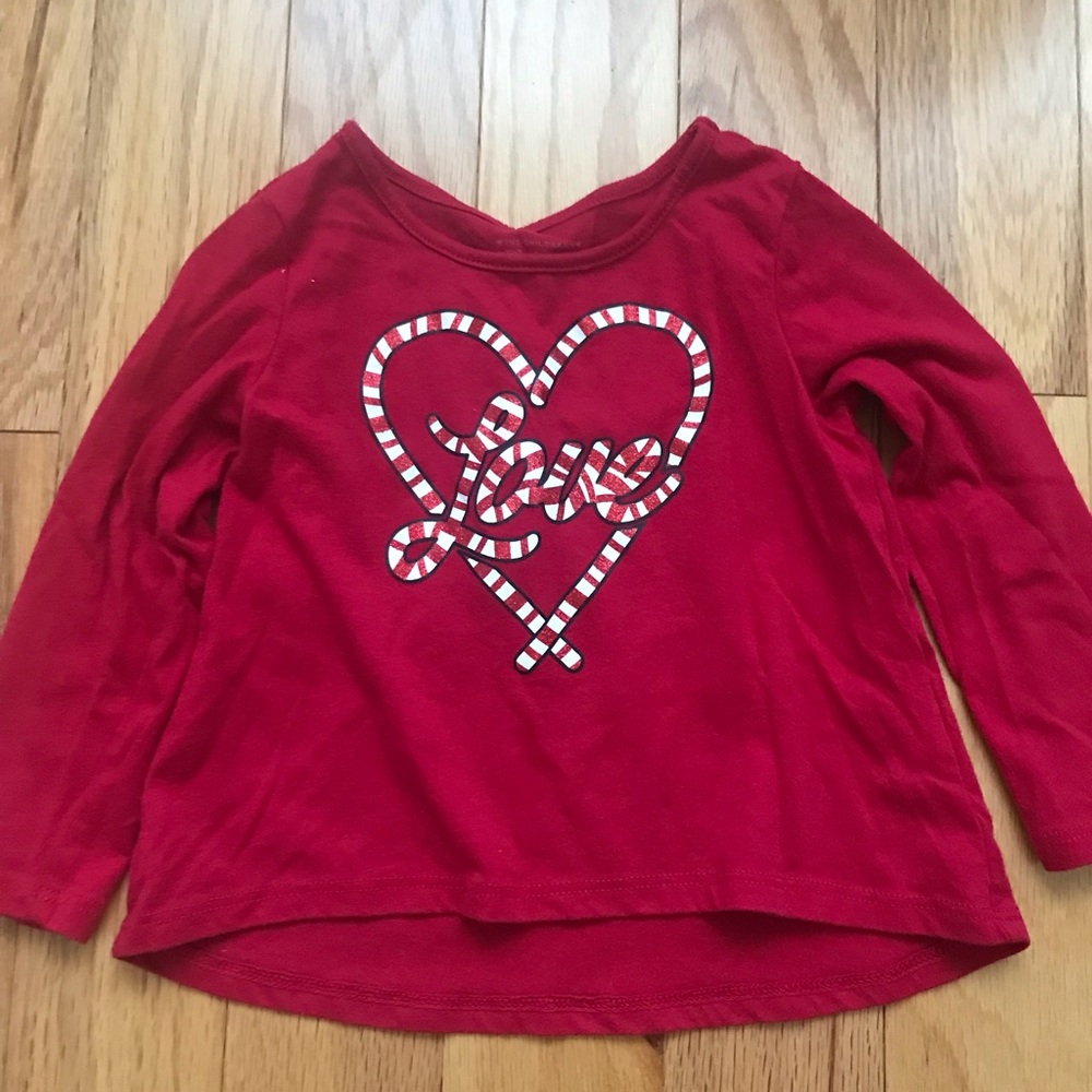 Red candy cane heart shirt